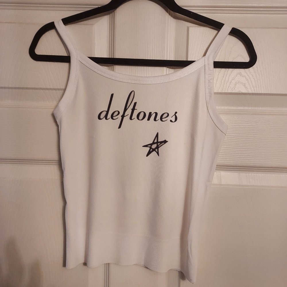Deftones crop top deftones shirt numetal deftones hand cropped tank top star